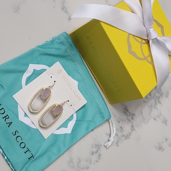Kendra Scott Iridescent Slate Dayton Earrings - Picture 7 of 11